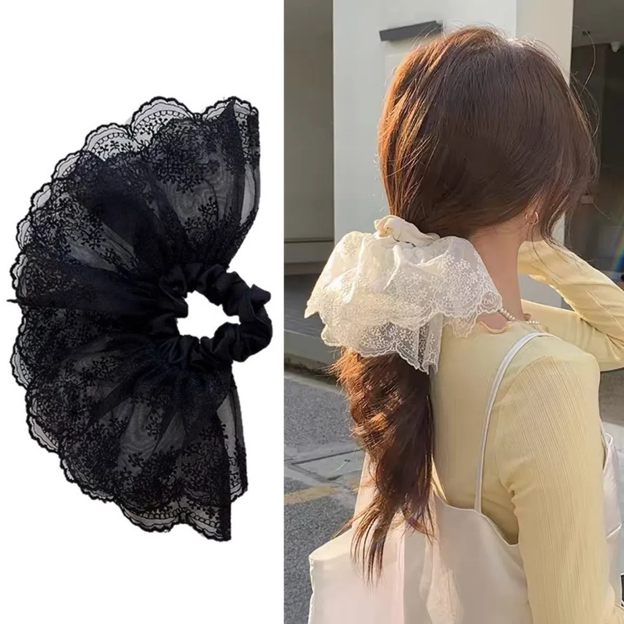 Жерон — кружевная резинка-скранчи для волос: изысканность и легкость в каждой детали