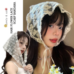 Прозрачная кружевная бандана с цветочным узором (2 варианта)