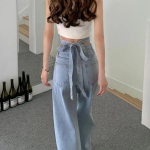 Женские джинсы Kaizen с широким кроем и акцентом на задний силуэт