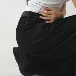 Женские джинсы Bartek в стиле balloon fit из чёрного денима