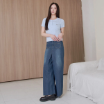 Женские джинсы Angel в синем цвете с широким клёшем (bootcut)