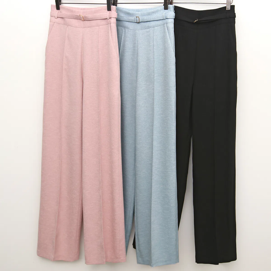 Dot Pattern Wide Long Banding Slacks