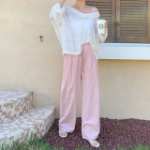 Свободный размер-Темно-серый-Брюки