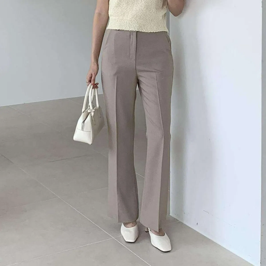 Banding Bootcut Span Summer Slacks