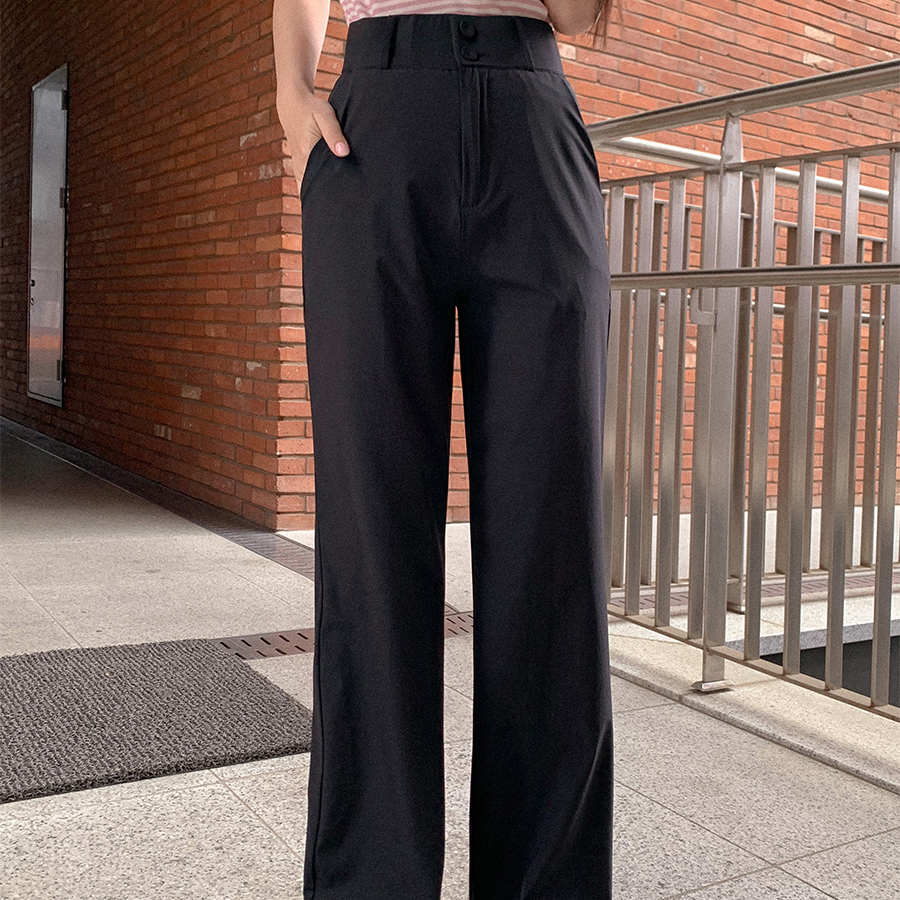 Женские летние слэксы с двумя пуговицами из охлаждающей ткани