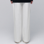Double Knit Two-Tuck Wide Lounge Sweat Pants [Cream]