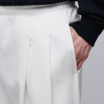Double Knit Two-Tuck Wide Lounge Sweat Pants [Cream]