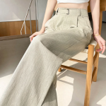 Женские летние слэксы с задней резинкой в стиле модерн-кэжуал