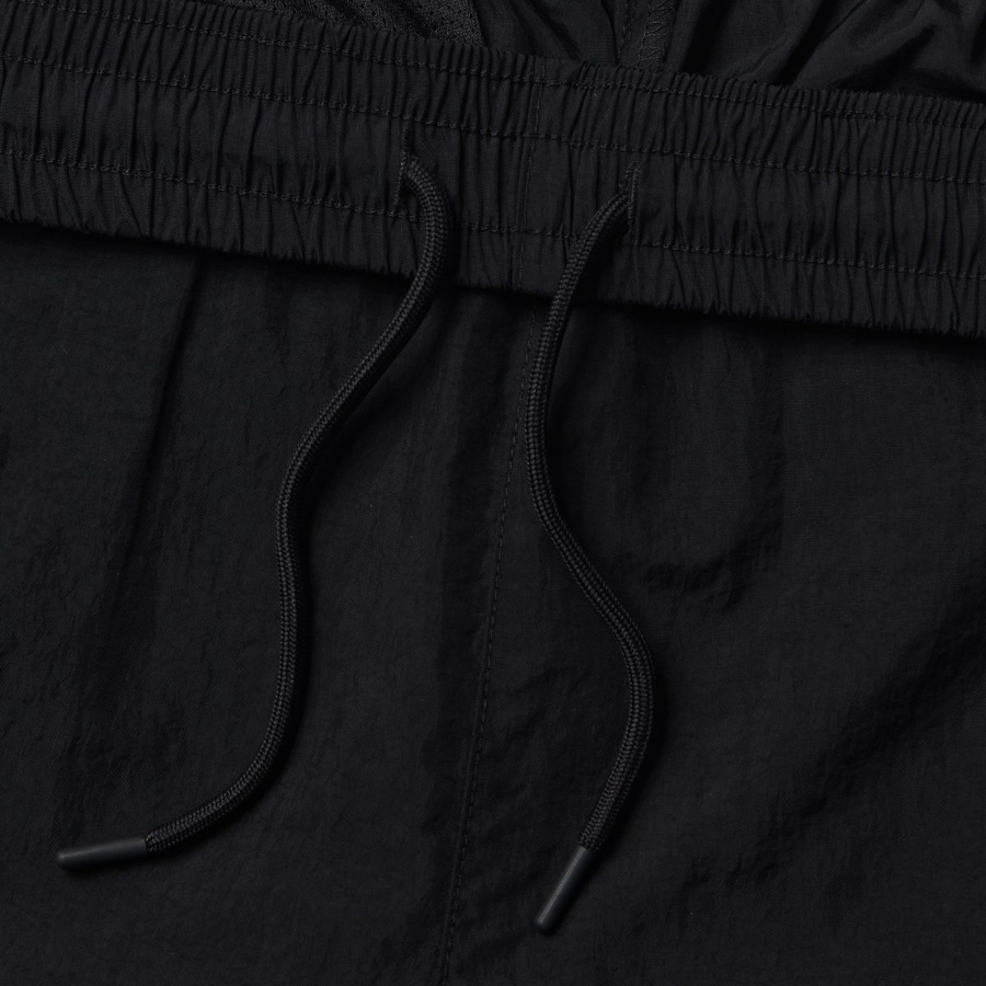 Nylon Wide String Pants [Black]