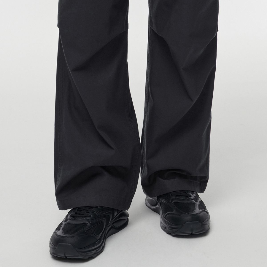 Cotton Parachute Cargo Pants [Dark Grey]