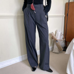Stand Stripe Two-Pleat Belt Loop Slacks