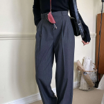 Stand Stripe Two-Pleat Belt Loop Slacks