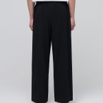Pleated Wide Banding Pants [Black]
