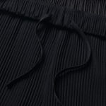 Pleated Wide Banding Pants [Black]