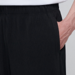 Pleated Wide Banding Pants [Black]