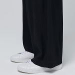 Pleated Wide Banding Pants [Black]