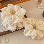 Набор резинок Delia с плиссировкой и кружевом — утончённый акцент для повседневных причёсок