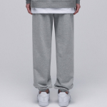 Pin Tuck Wide Sweat Pants [Medium Grey]