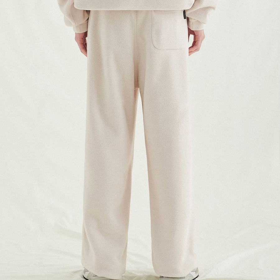 Loose Fit Fleece Lounge Sweat Pants [Ivory]