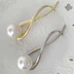 Жемчужный волнистый металлический зажим-краб для волос