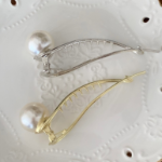 Жемчужный волнистый металлический зажим-краб для волос