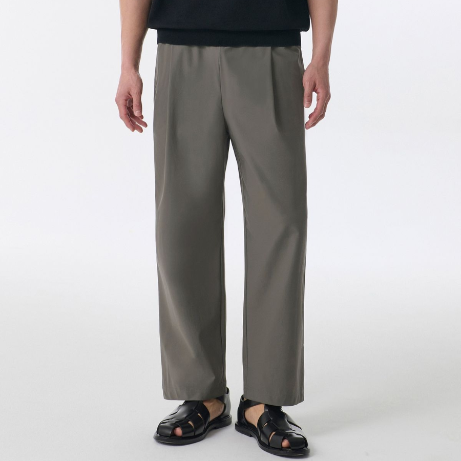 Coolstandard Cooling Loose Tapered Banding Pants [Khaki]