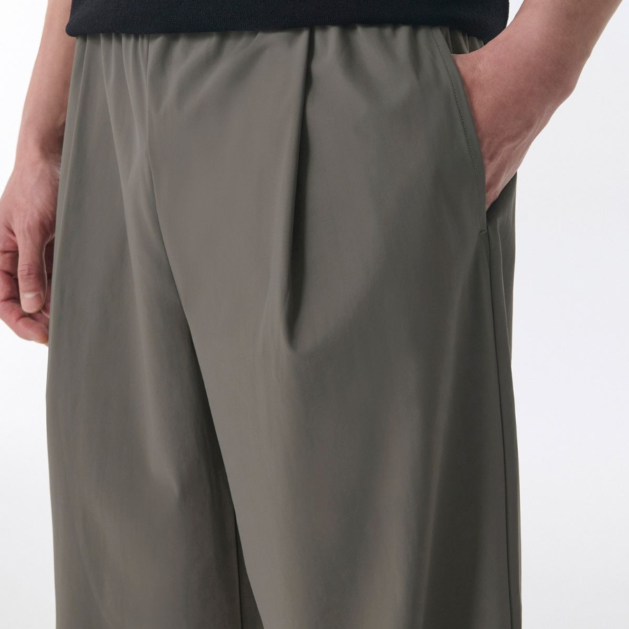 Coolstandard Cooling Loose Tapered Banding Pants [Khaki]