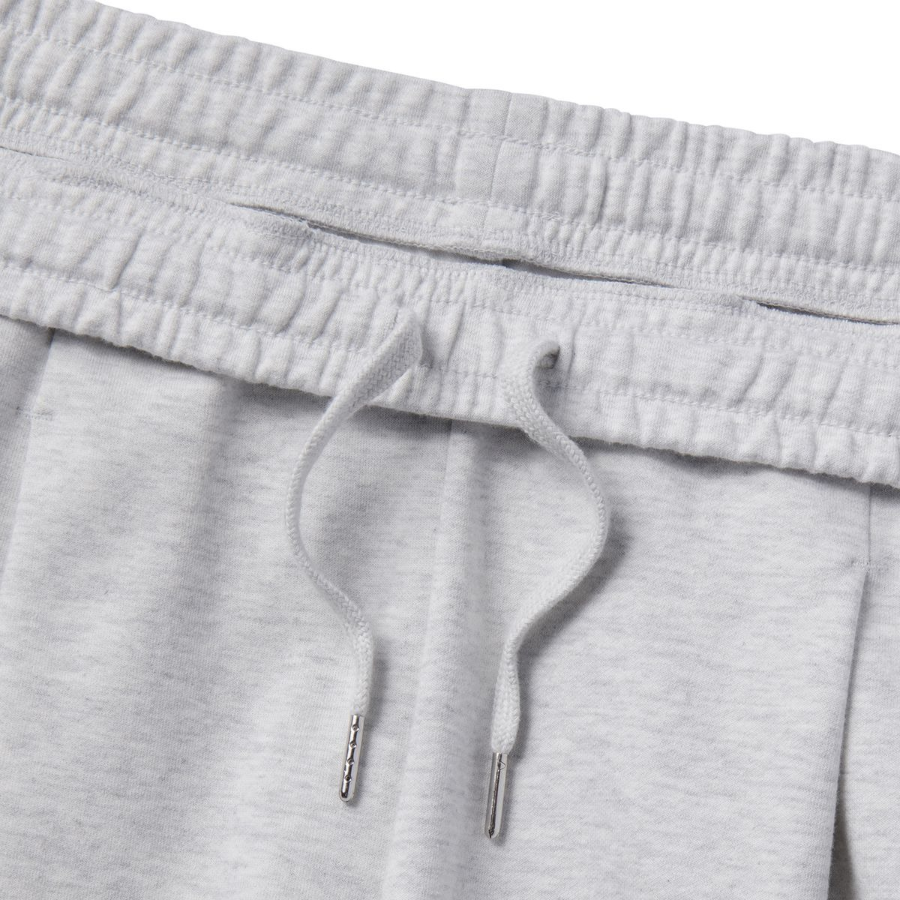 Double Knit Three-Tuck Wide Lounge Sweat Pants [Melange Light Grey]