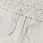 Nylon Crease One-Tuck Wide Banding Pants [Dusty Cream]