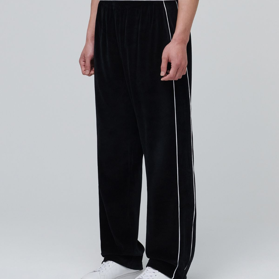 Velour Track Pants [Black]