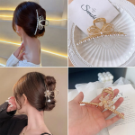 Женская жемчужная заколка-краб (2 варианта дизайна)