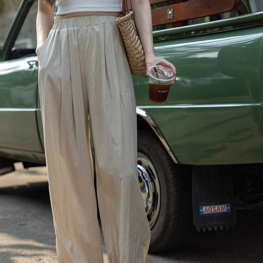 Женские летние плиссированные джоггеры с эластичным поясом