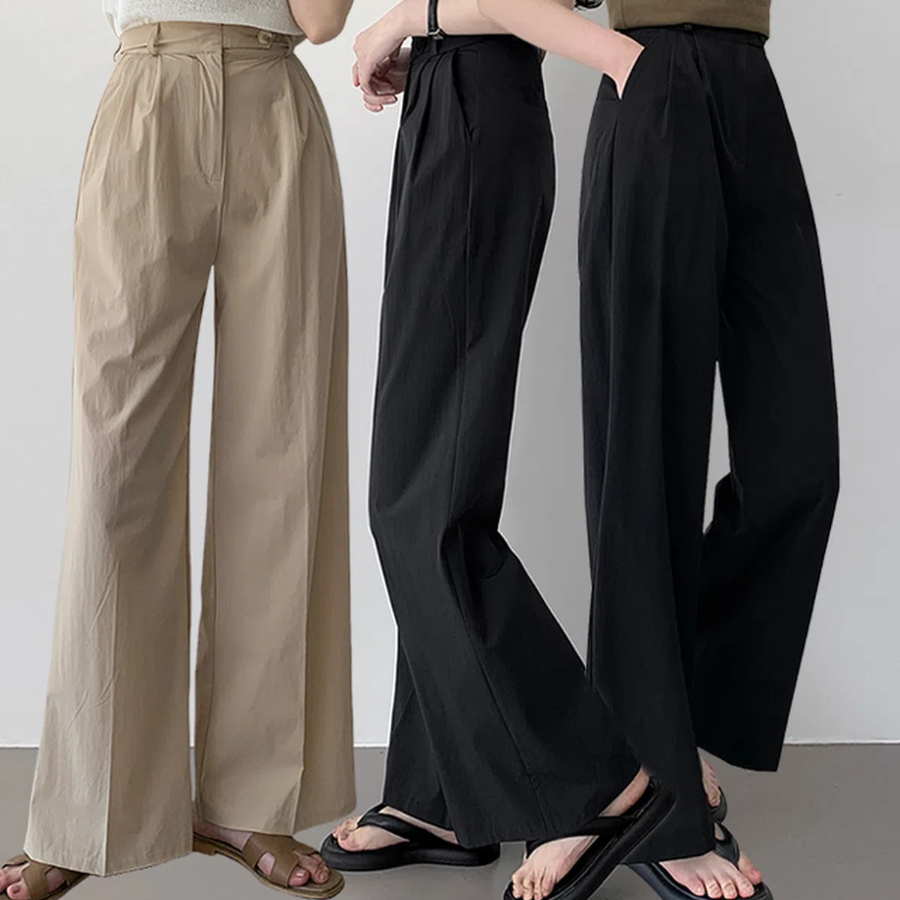 Женские вафельные широкие слэксы Ready's