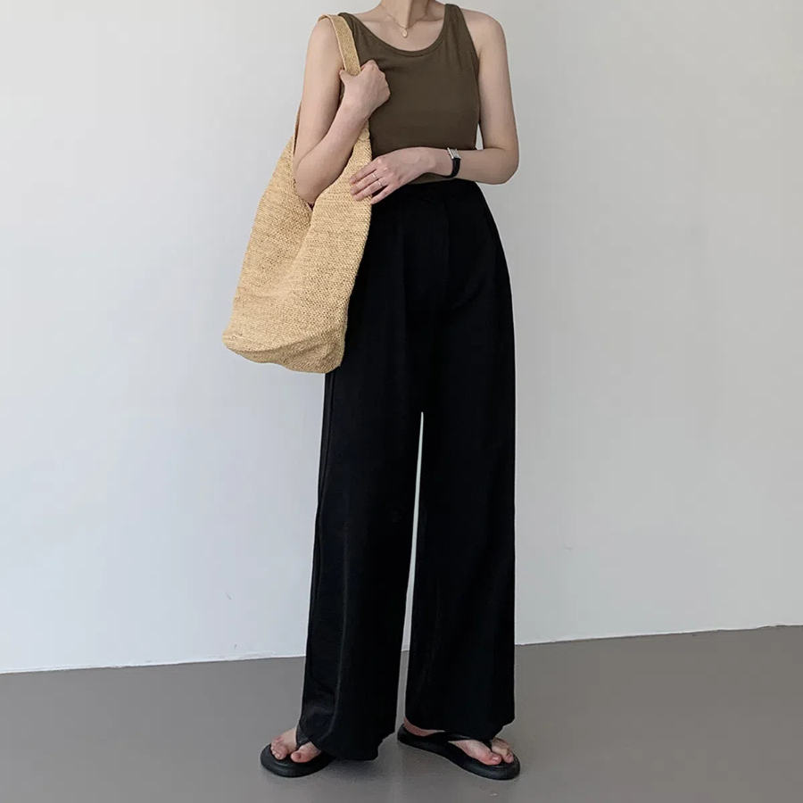 Женские вафельные широкие слэксы Ready's