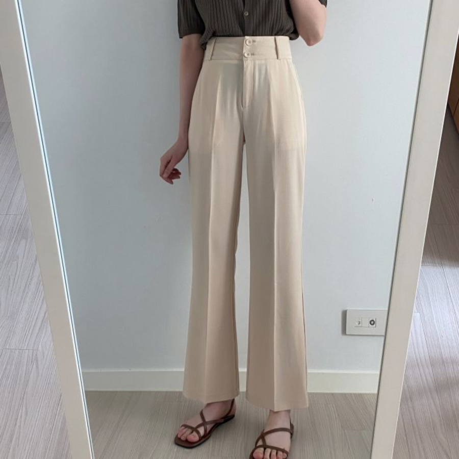 Summer Moz двубортные высокие эластичные слэксы