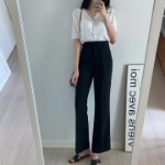 Summer Moz двубортные высокие эластичные слэксы