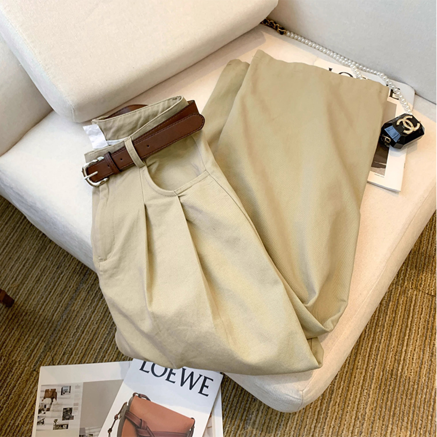 Encho широкие брюки с защипами и ремнём в комплекте