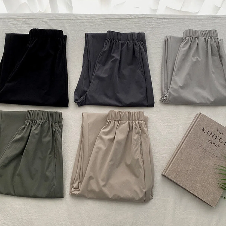 Лёгкие широкие брюки Ice Washed Long Wide Pants