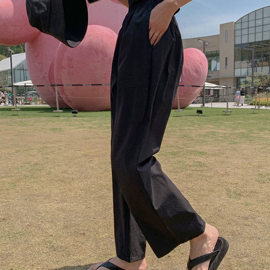 Лёгкие широкие брюки Ice Washed Long Wide Pants