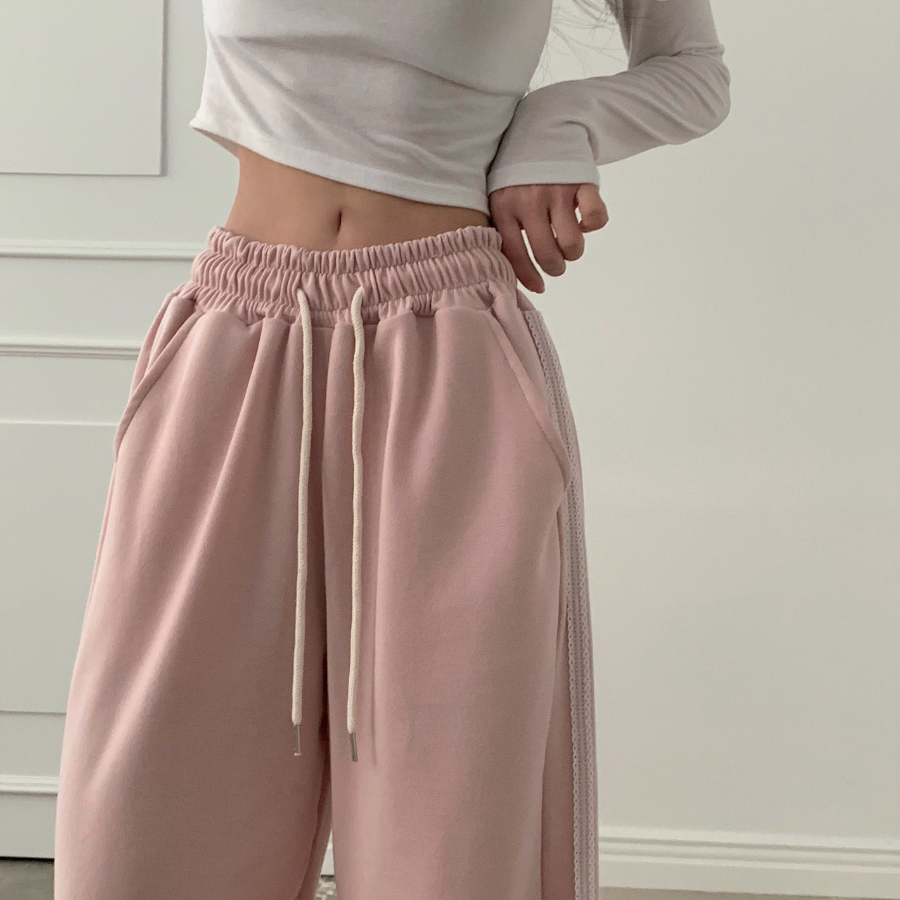 Лёгкие спортивные брюки с кружевной вставкой Wide Line Training Long Pants
