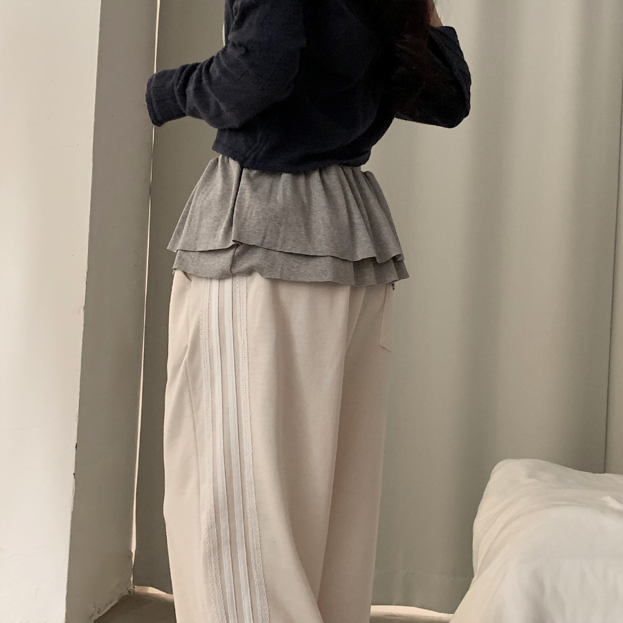 Лёгкие спортивные брюки с кружевной вставкой Wide Line Training Long Pants