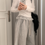 Лёгкие спортивные брюки с кружевной вставкой Wide Line Training Long Pants