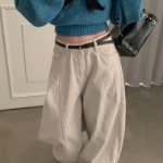 Широкие хлопковые брюки с защипами Sember Wide Pintuck Cotton Pants