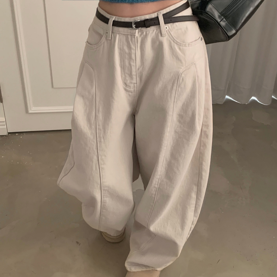 Широкие хлопковые брюки с защипами Sember Wide Pintuck Cotton Pants