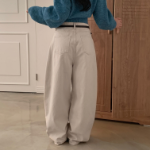 Широкие хлопковые брюки с защипами Sember Wide Pintuck Cotton Pants