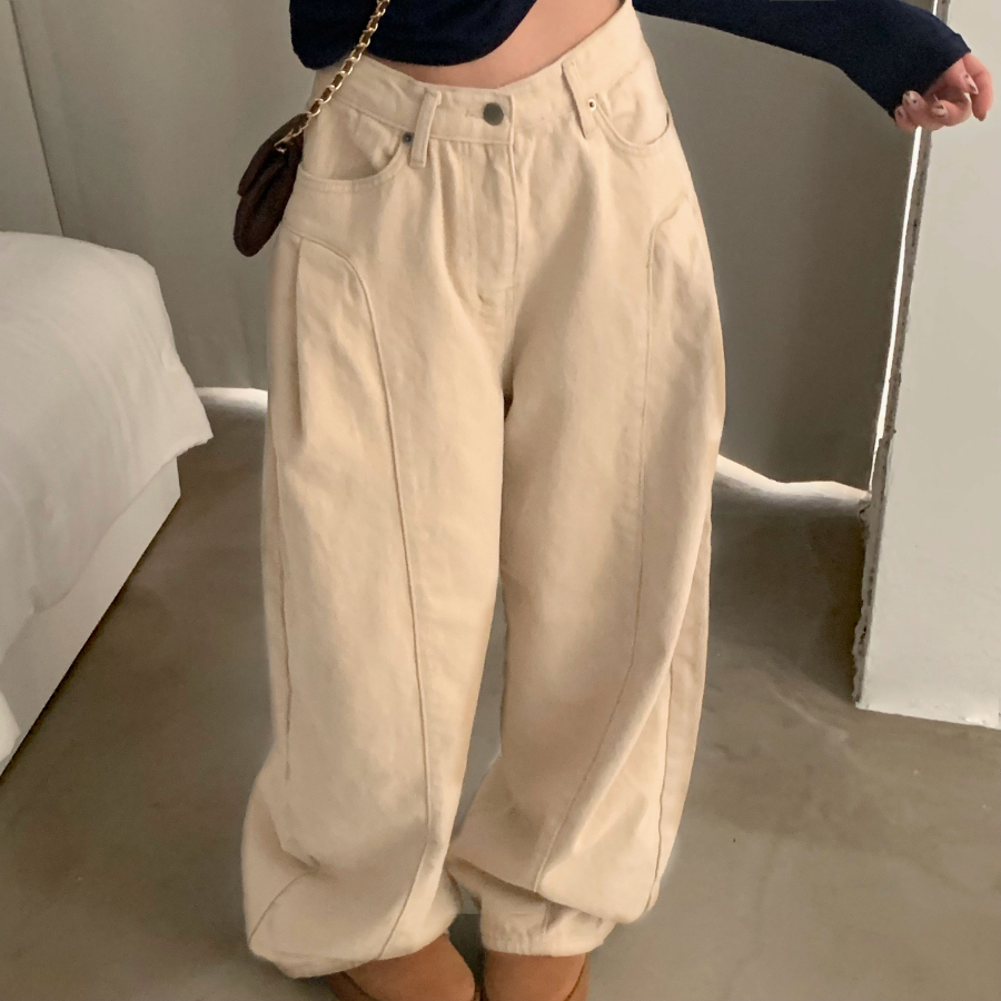 Широкие хлопковые брюки с защипами Sember Wide Pintuck Cotton Pants