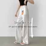 Летние широкие льняные брюки с хлопком и задней резинкой Linen Cotton Cooling Wide Pants