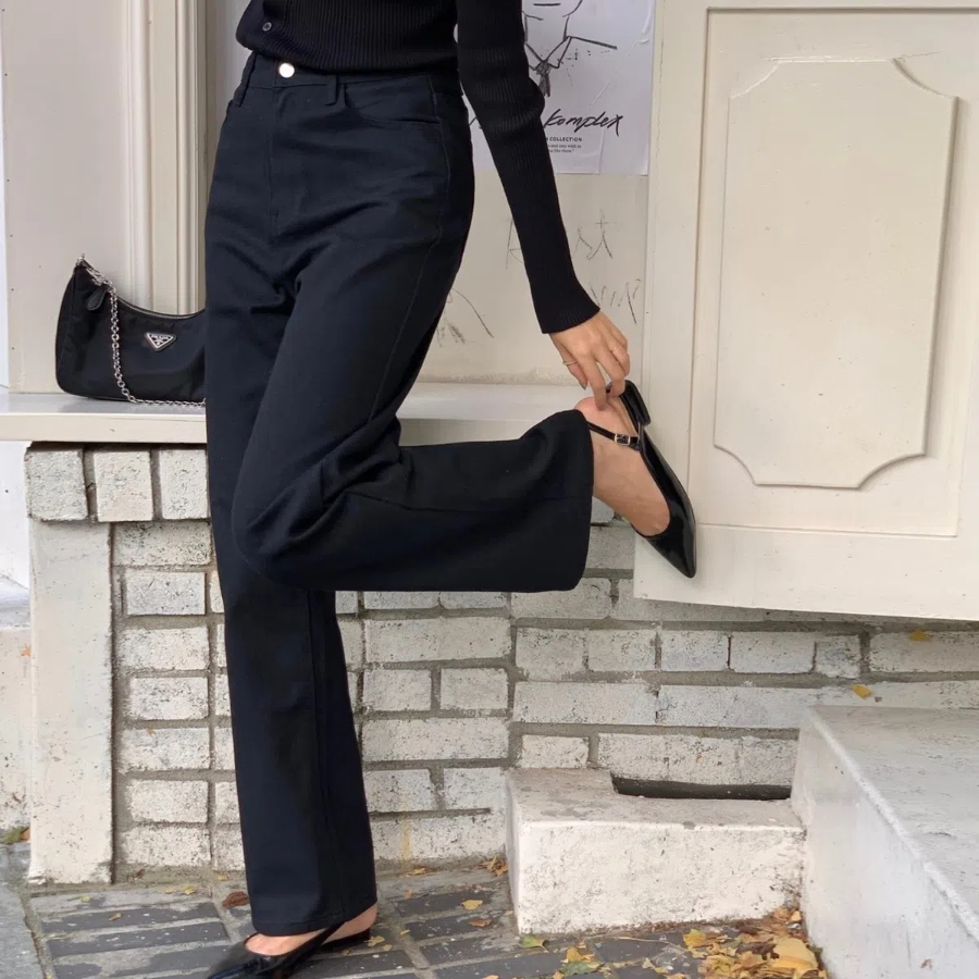 Полуширокие хлопковые брюки Another Semi Wide Cotton Pants