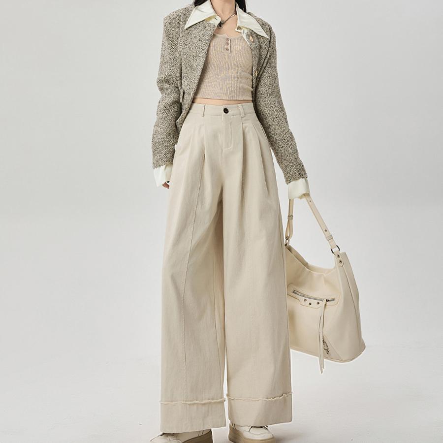 Широкие брюки с защипами Comma Wide Pintuck Pants