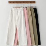 Цветные широкие хлопковые брюки с тремя вариантами длины Hoyt Colorful Wide Cotton Pants